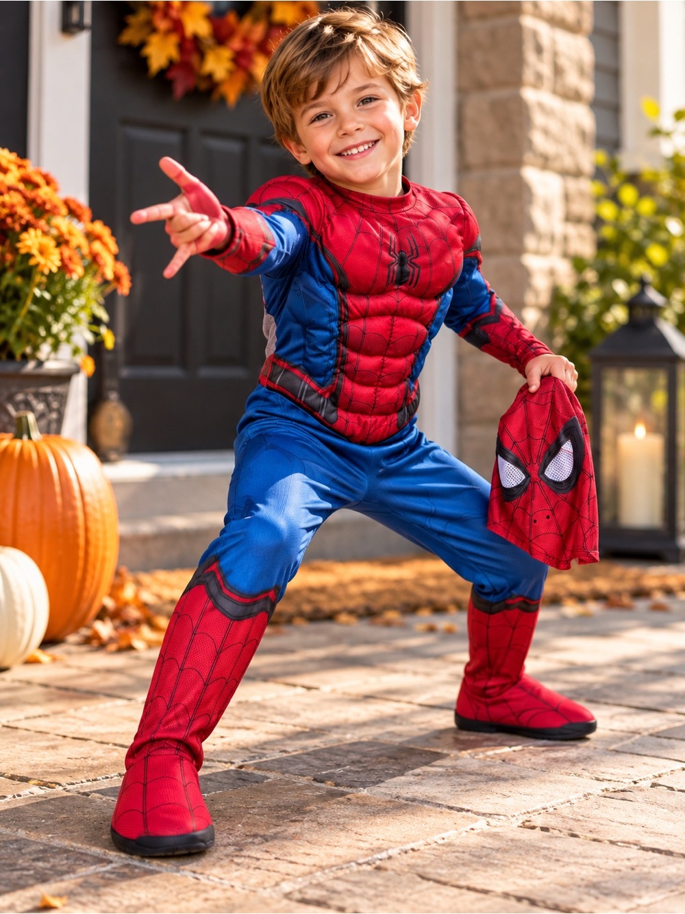 Marvel Spider-Man Muscle Costume Boys Small (6-8 Years old)
